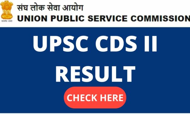 UPSC CDS II Result 2022