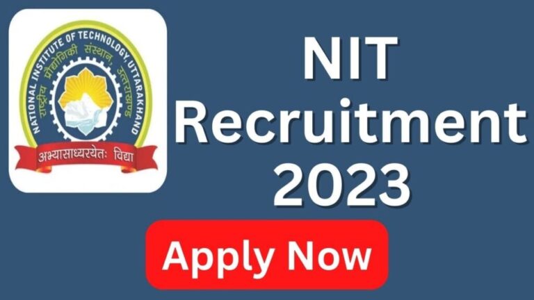NIT Recruitment 2022-2023 Apply Online for Non-Teaching