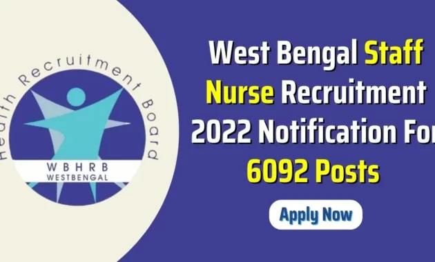 WB Staff Nurse Recruitment 2022