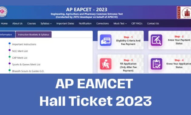 AP EAMCET Hall Ticket Download 2023