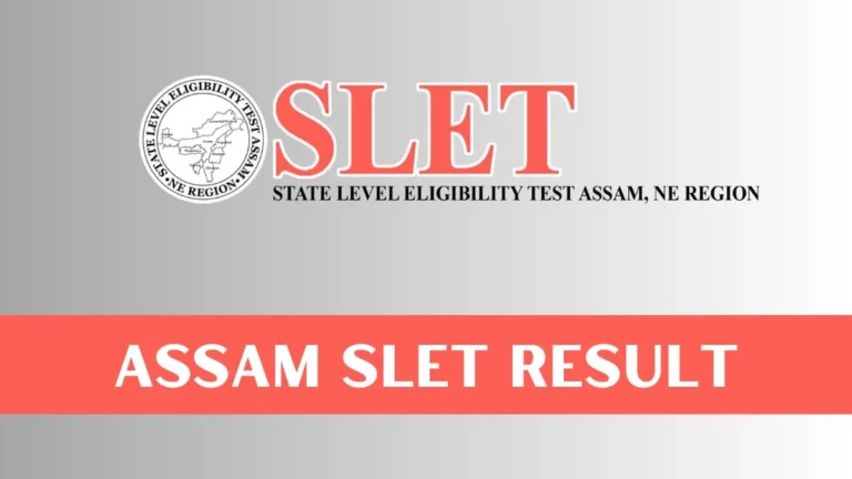 SLET Result 2023 NE Released Download Score Card Here