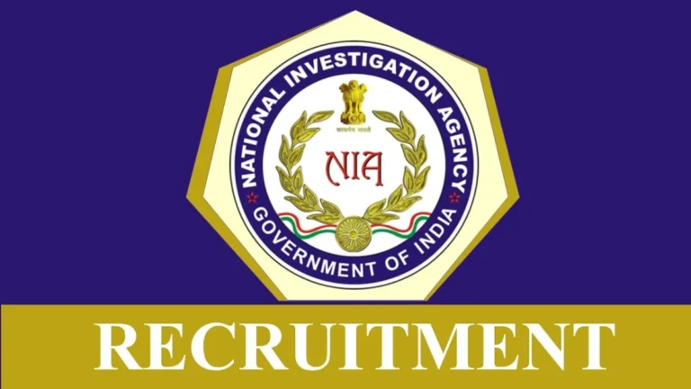 NIA Recruitment 2023 Notification Released For Superintendent Of Police : Monthly Salary Upto 209200, Check Vacancies, Eligibility, And Process To Apply
