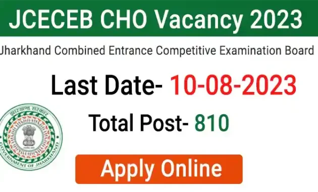 JCECEB CHO Recruitment 2023