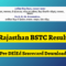 BSTC Rajasthan Pre-DElEd Result
