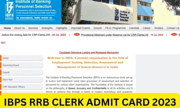 IBPS RRB Clerk Main Admit Card 2023 out IBPS RRB Clerk Main Admit Card