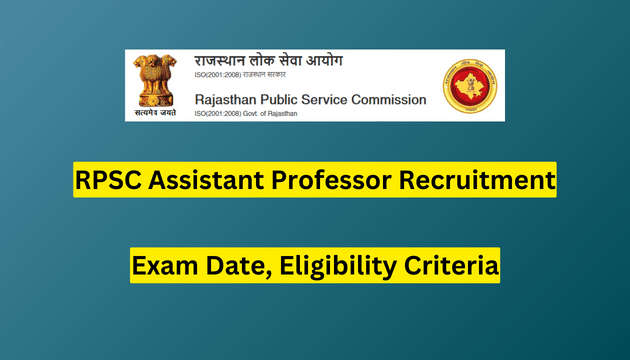 RPSC Assistant Professor Recruitment 2023