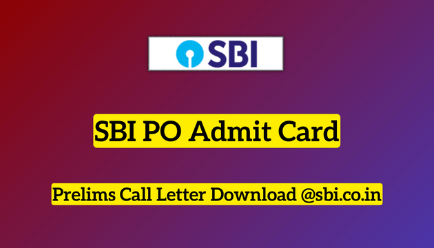 SBI PO Admit Card 2023