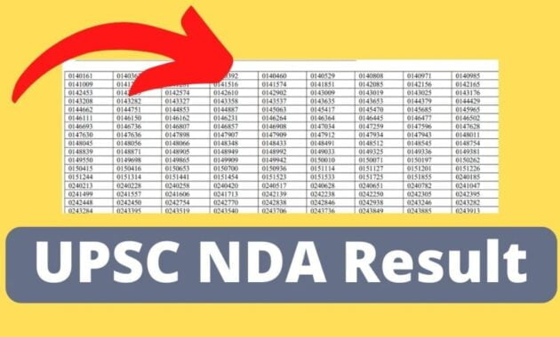 UPSC NDA NA 1 final results