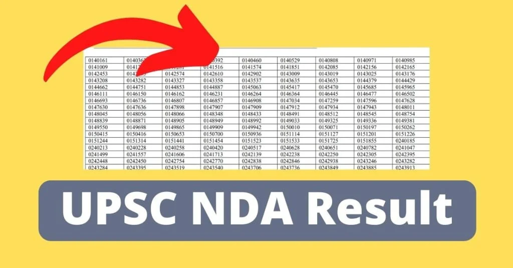 UPSC NDA NA 1 final results