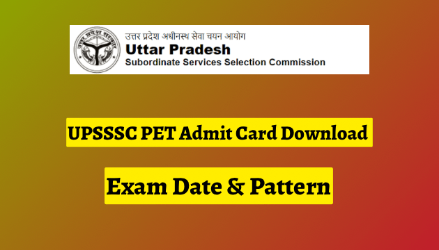 UPSSSC PET Admit Card 