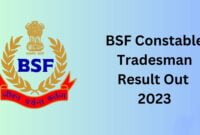 BSF Constable Tradesmen results