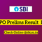 SBI PO Prelims Result