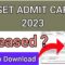 KSET 2023 Admit Card Released
