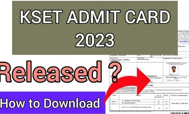 KSET 2023 Admit Card Released KSET 2023 Admit Card Released