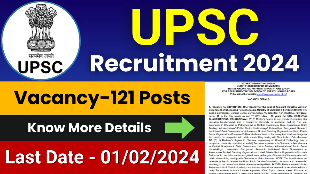 UPSC Specialist Grade 3 Application Form 2024