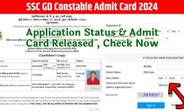 SSC GD Constable Admit Card