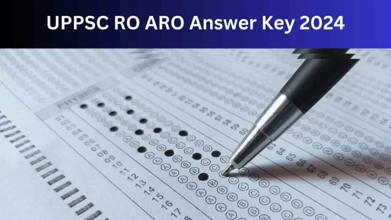 UPPSC RO ARO Answer Key 2024