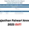 Rajasthan RSSB Patwari Answer Key 2025