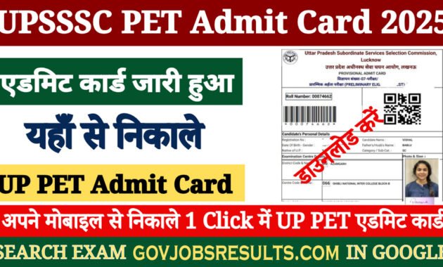 UPSSSC PET Admit Card 2025
