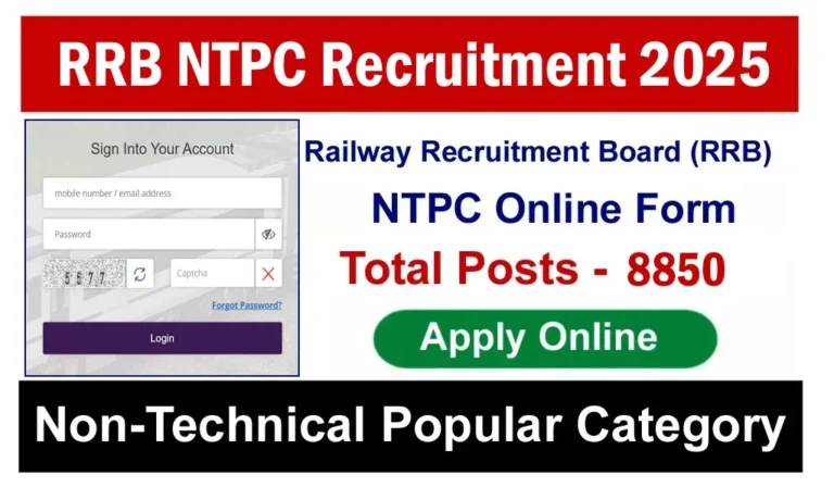 Railway RRB NTPC Recruitment 2025