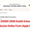 AISSEE Sainik School Admission Online Form 2026
