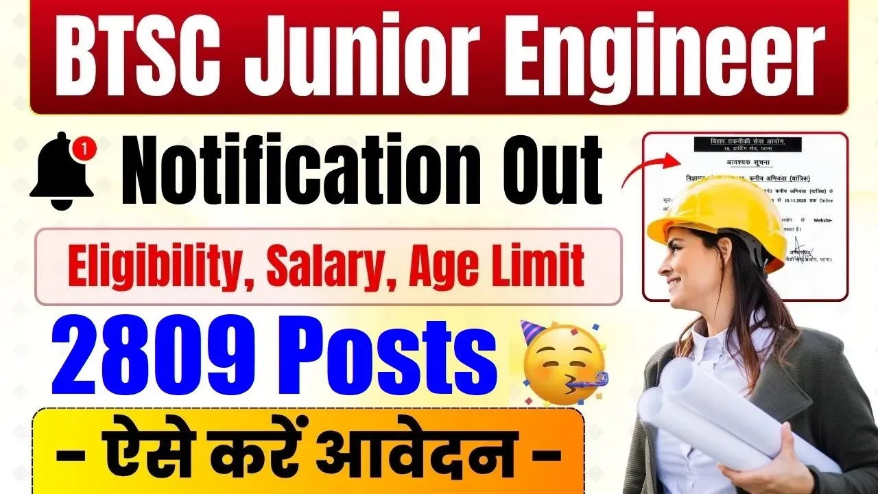 BTSC Junior Engineer Recruitment 2026