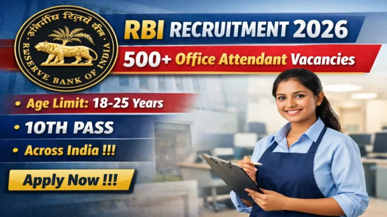 RBI Office Attendant Recruitment 2026