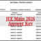 JEE Main Answer Key 2026