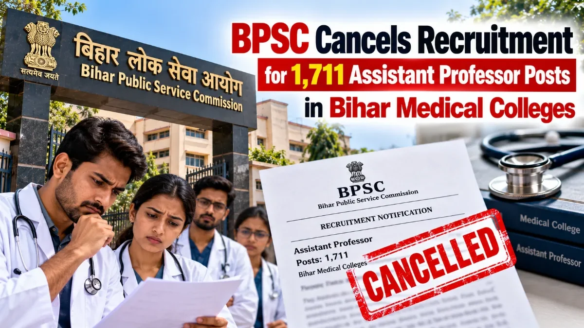 BPSC cancels 1711 Assistant Professor recruitment